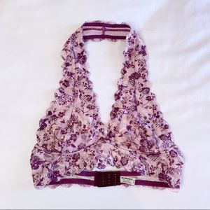 Free People Lace Halter Bralette
